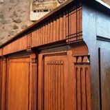 Antique French oak counter / shop counter (early 1900s)
