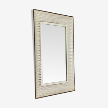 German design wall mirror with perforated metal fram