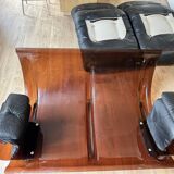 Marsala leather canapé by Michel Ducaroy