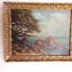 Signed seaside landscape painting dated 1929