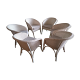Set of 8 armchairs Lloyd Loom