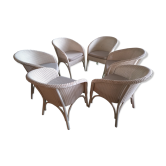Set de 8 fauteuils Lloyd Loom