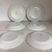 Six anciennes assiettes plates faïence année 30 modèle nymphéas