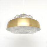 Scandinavian glass lamp, vintage 1970s