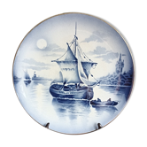 Plat décoratif marine des années 30 par Saint-Amand