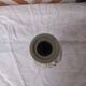Candlestick holder patinated white gray
