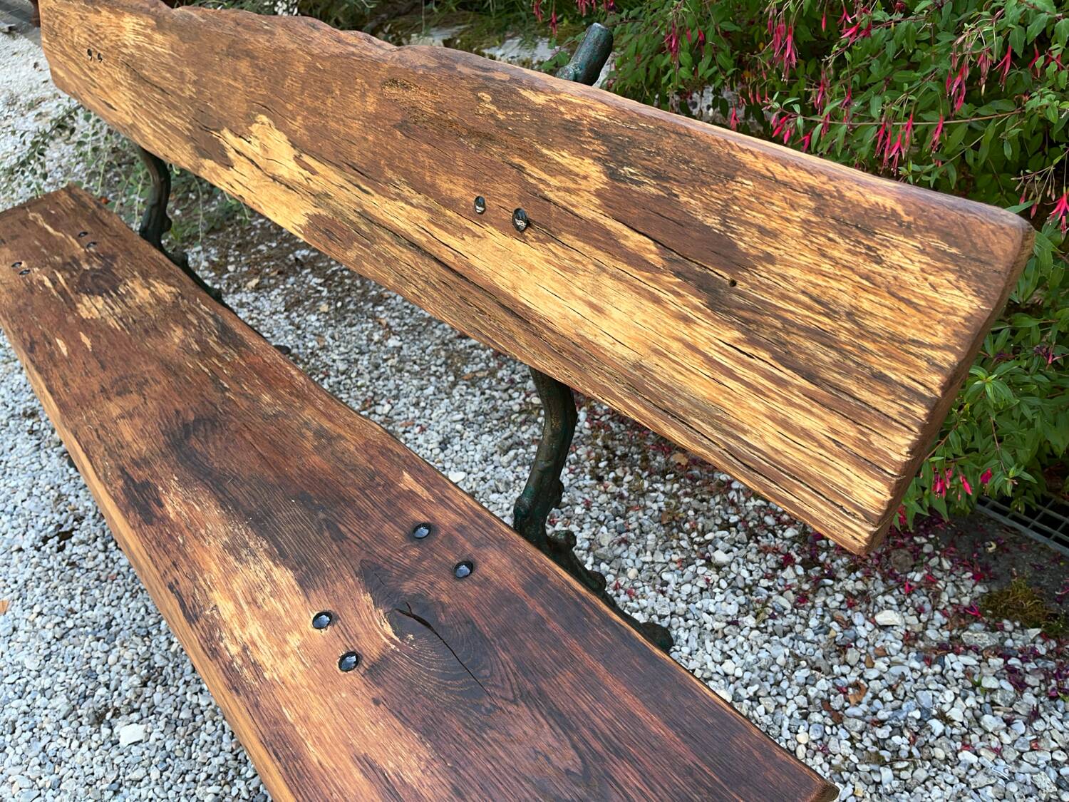Art Nouveau garden bench