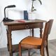 Napoleon III style writing table in oak, turned legs