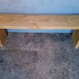 Bench 120 cm old solid wood with patina