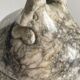 Vintage Marble Chicken with Eggs Sculpture