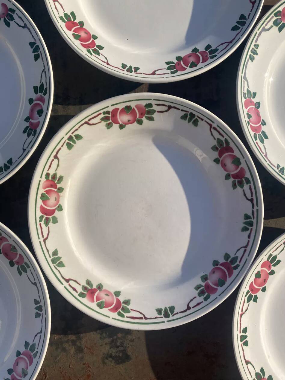 Old art deco plates Saint Amand