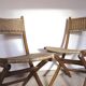 Danish style wooden chairs and braided rope