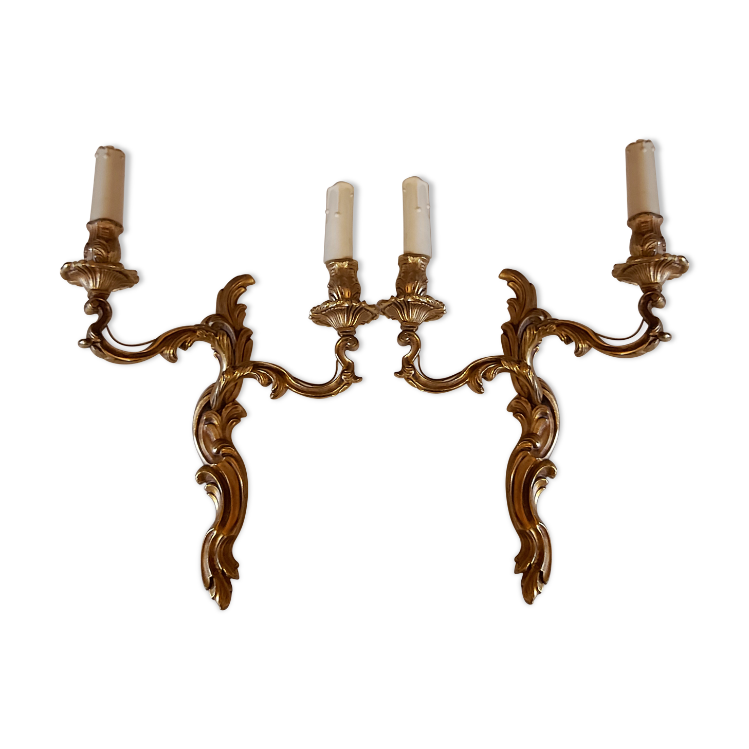 Pair of bronze Wall light