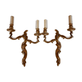 Pair of bronze Wall light