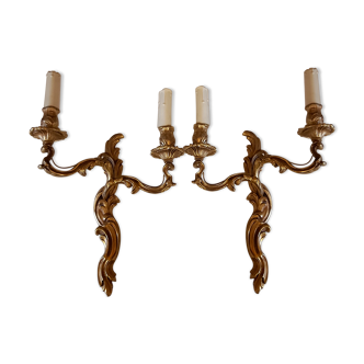 Pair of bronze Wall light