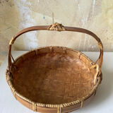 Bamboo basket with handle