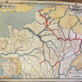 School poster France canals Vidal Lablache early 1900