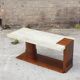 Coffee table in wood and parchment, France, 1930s