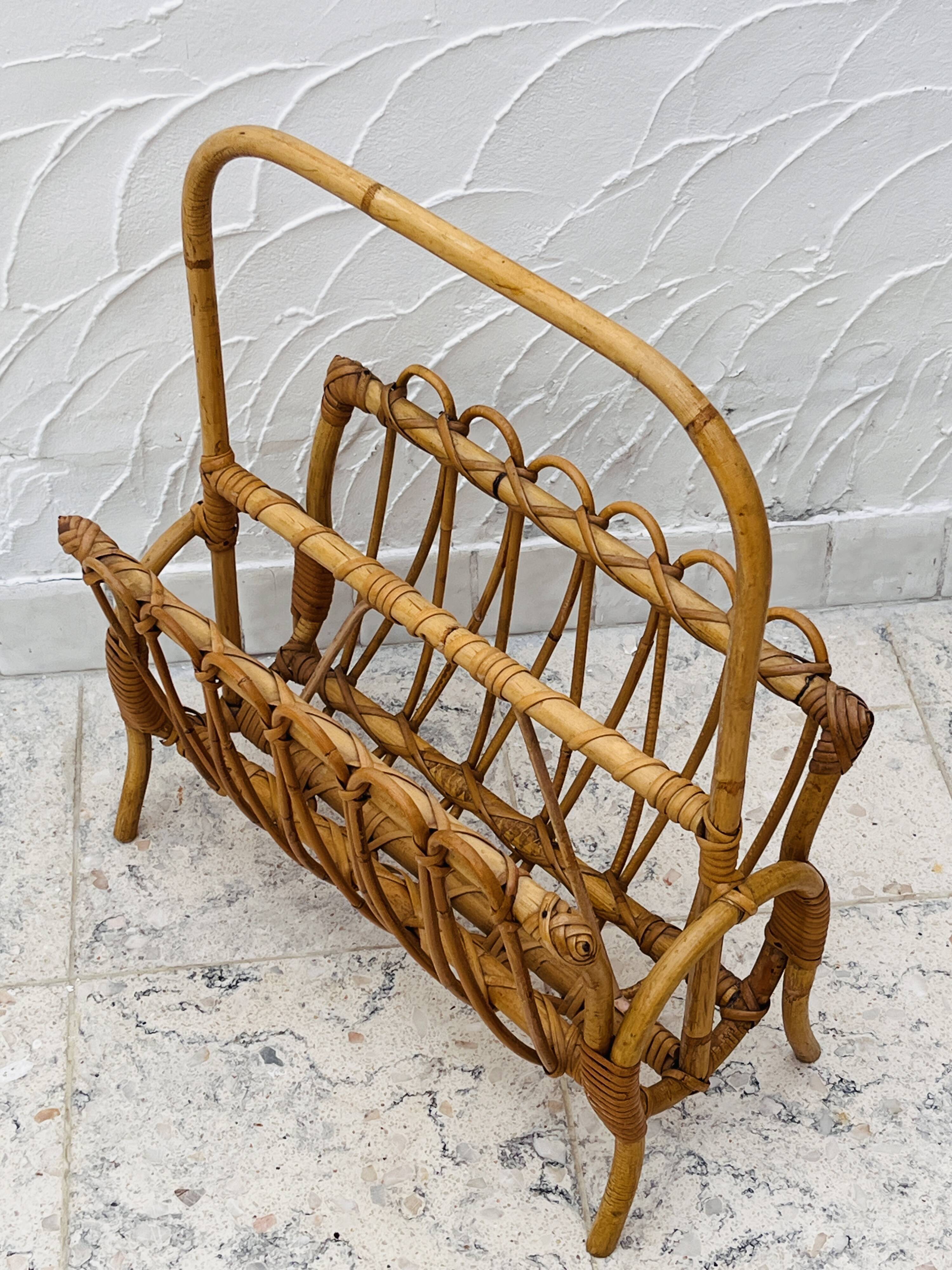 Bamboo Magazine Rack