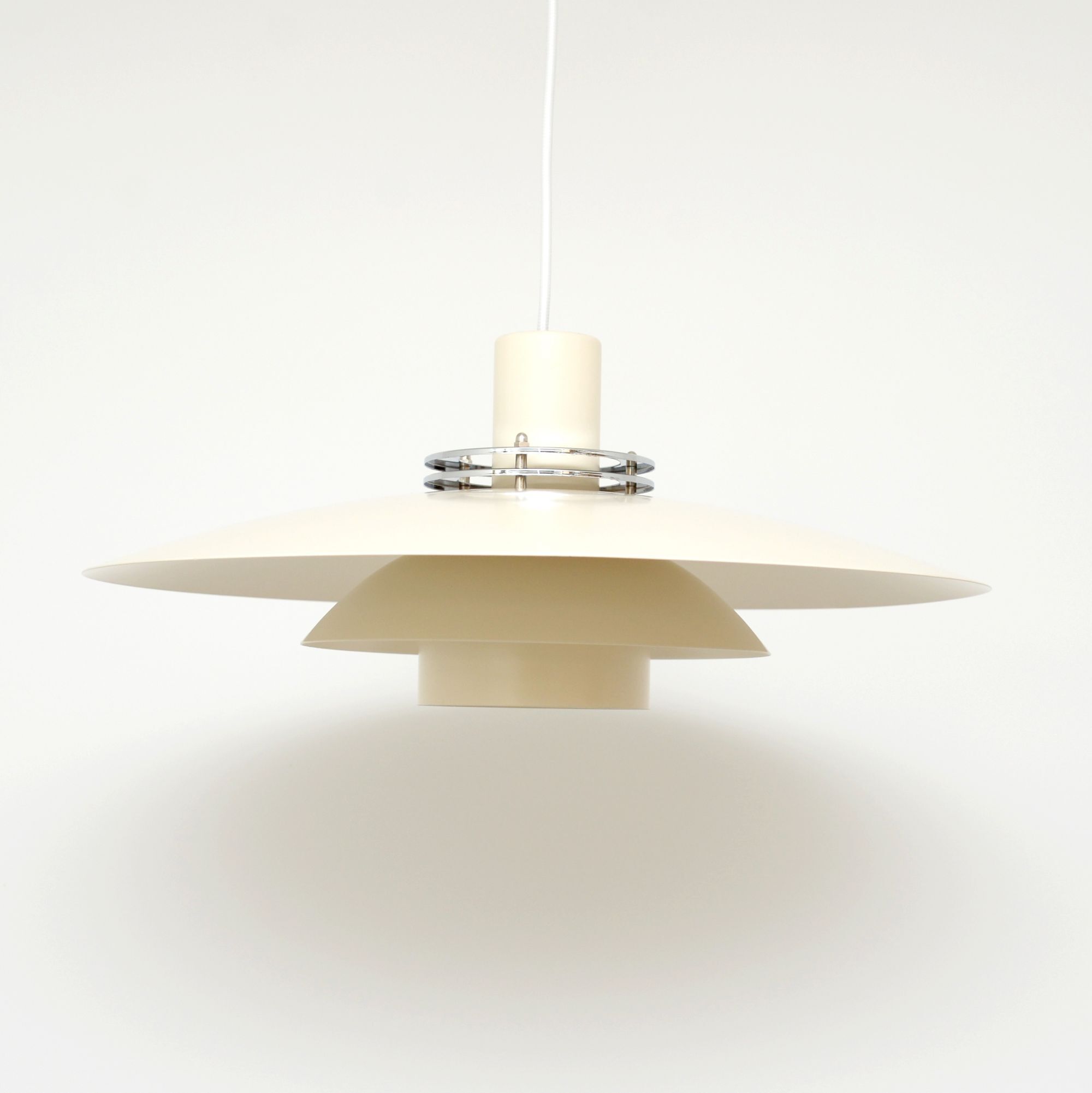 Large Leto lamp, coffee with milk colour, Denmark 1970s