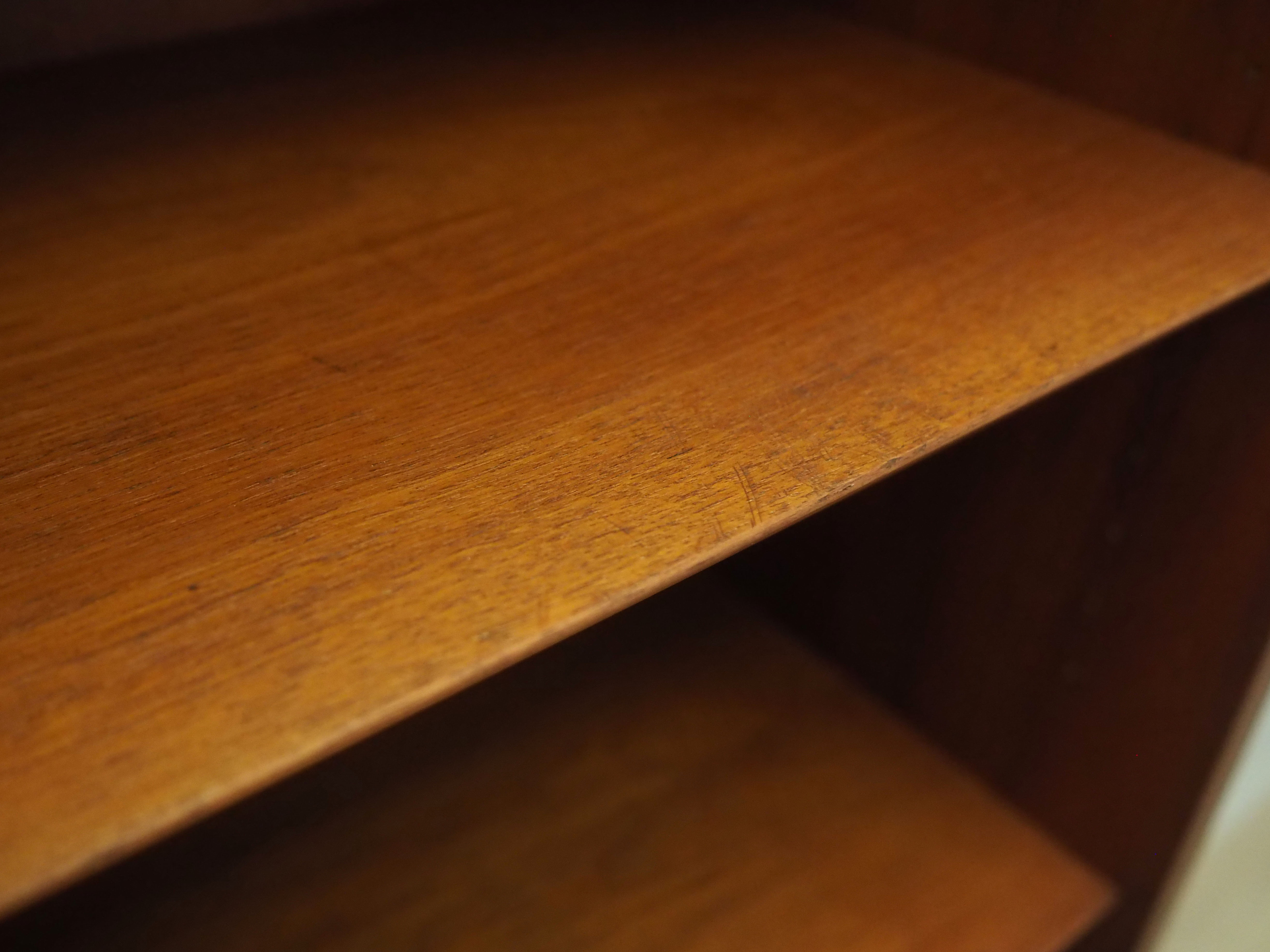 Teak bookcase, Danish design, 1970s, manufactured by Hundevad