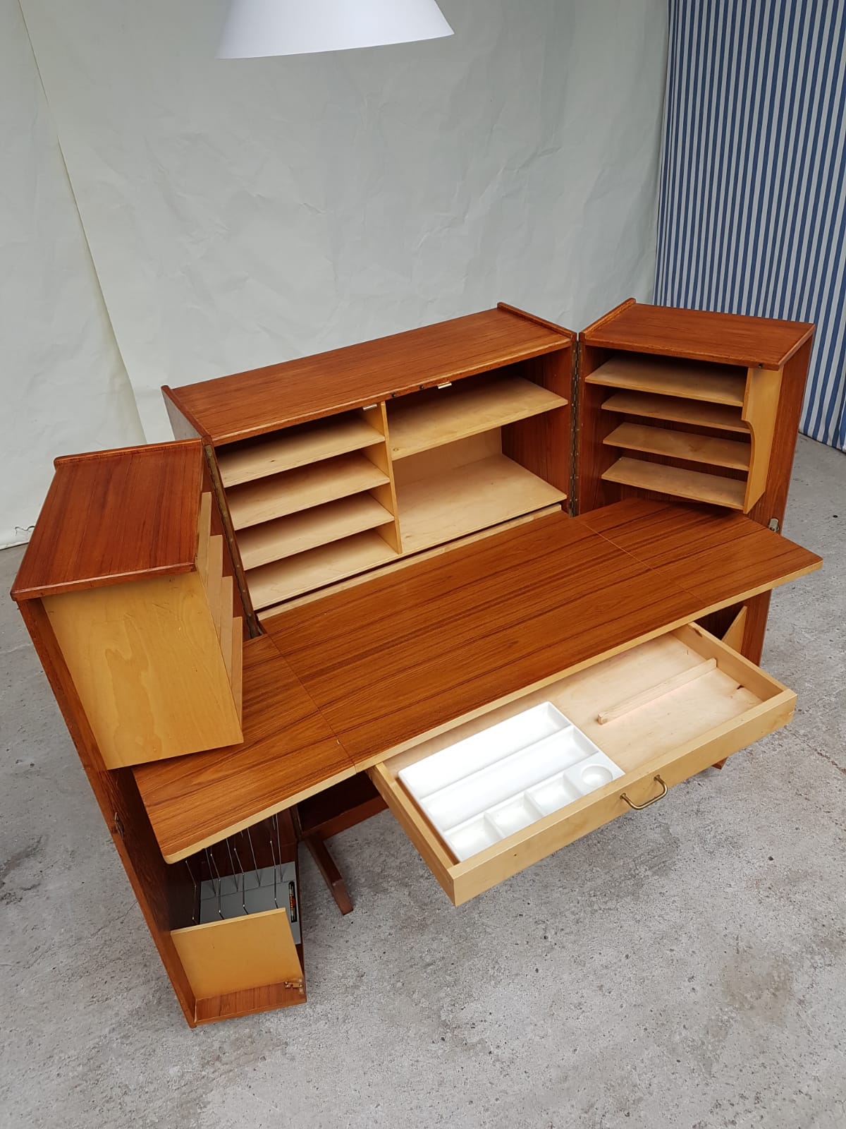 Mid century Norwegian desk-in-a-box by Pfeiffer