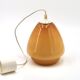 Suspension verre opaline jaune moutarde camel, années 70