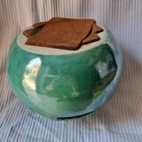 Vase boule vert turquoise