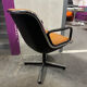 Fauteuil Pollock des années 80 en cuir cognac
