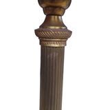 Pair of empire style lamps with red lampshades