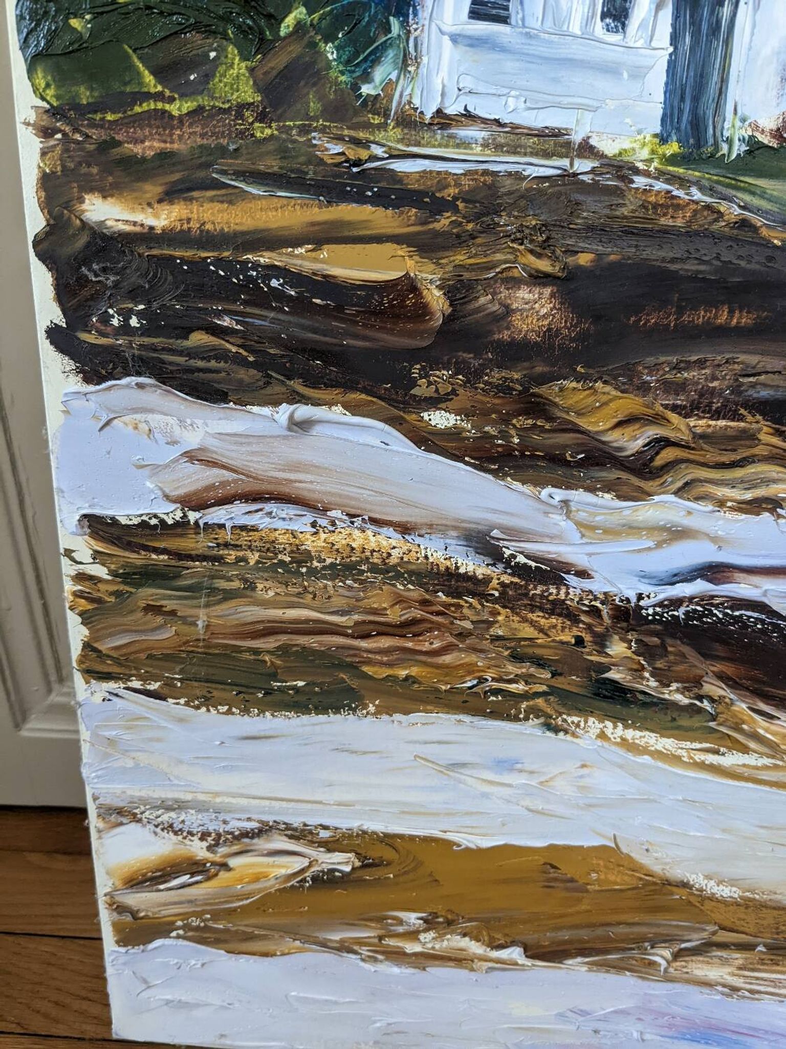 Painting painted with a knife