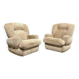 Pair of seventies foam armchairs