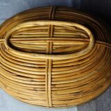 Wicker and brass basket
