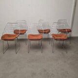 Set of six SM05 wire chairs by Cees Braakman for Pastoe, 1960s