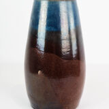 Ceramic vase with blue and brown glaze by an unknown Danish artist