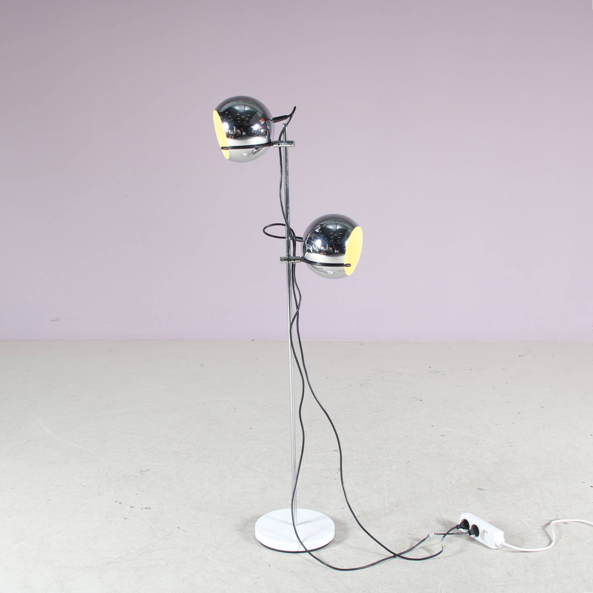 1970s Floor lamp with ball shades from the Netherlands