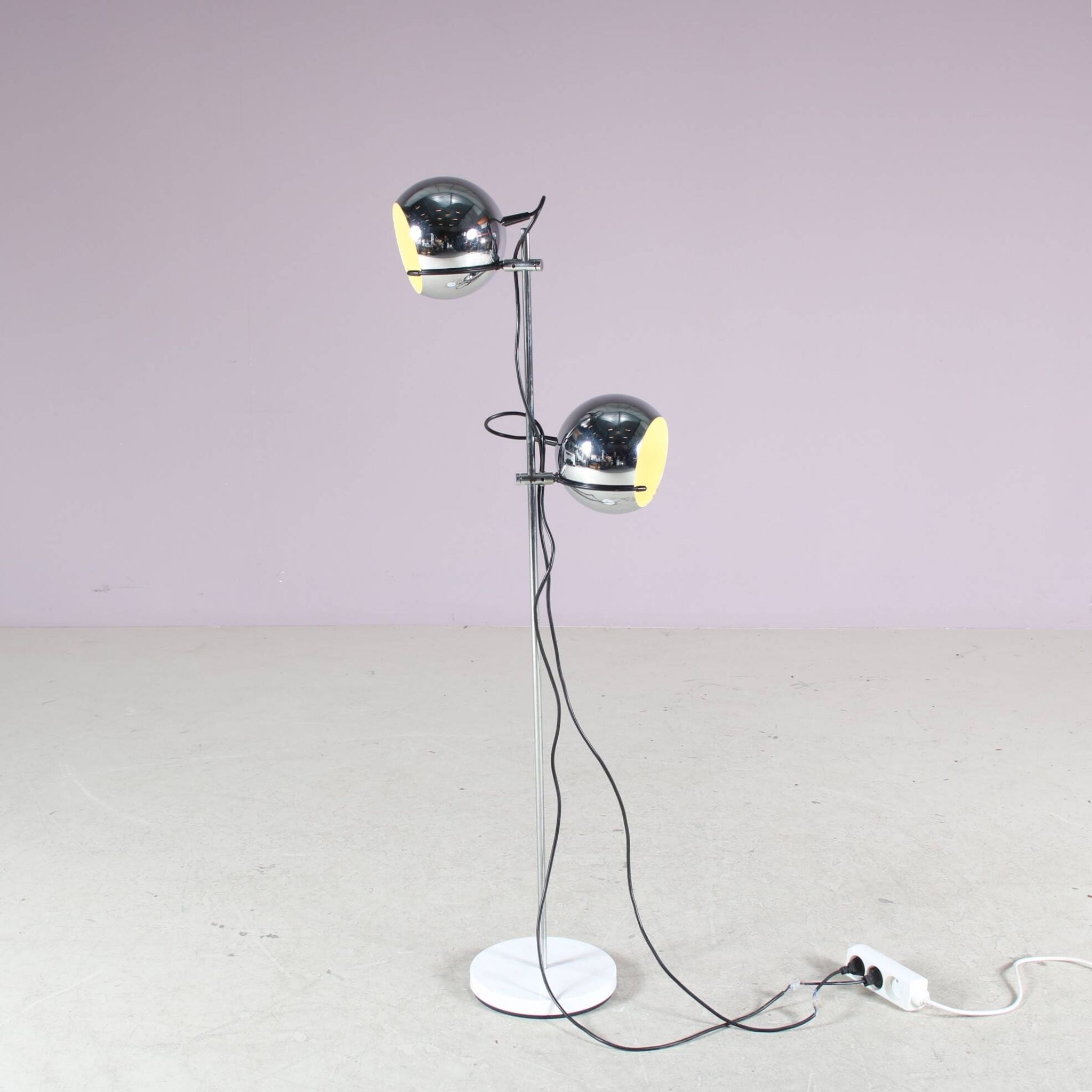 1970s Floor lamp with ball shades from the Netherlands