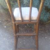 Chaise haute en bambou avec son coussin
