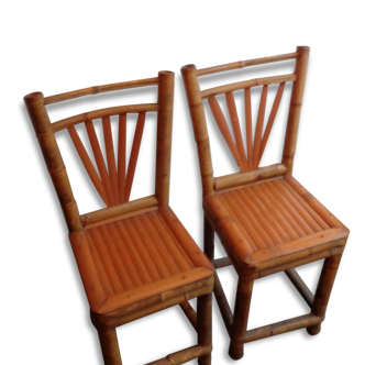 2 chaises bambou enfant