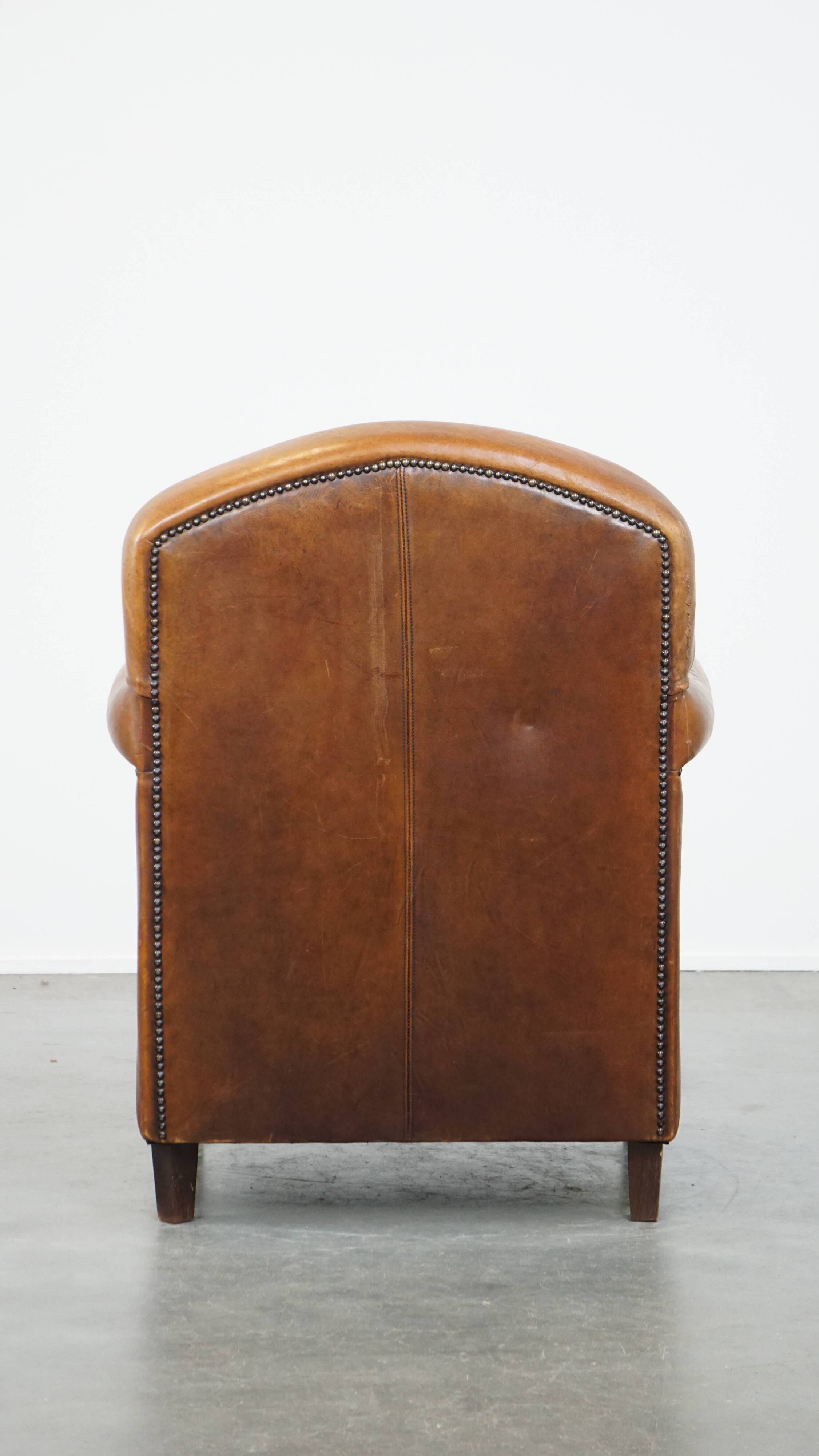 Comfortable Sheepskin Leather Armchair