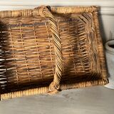 Woven wicker basket