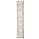 Vintage Turkish Oushak handmade wool cotton yellow runner rug 78x328