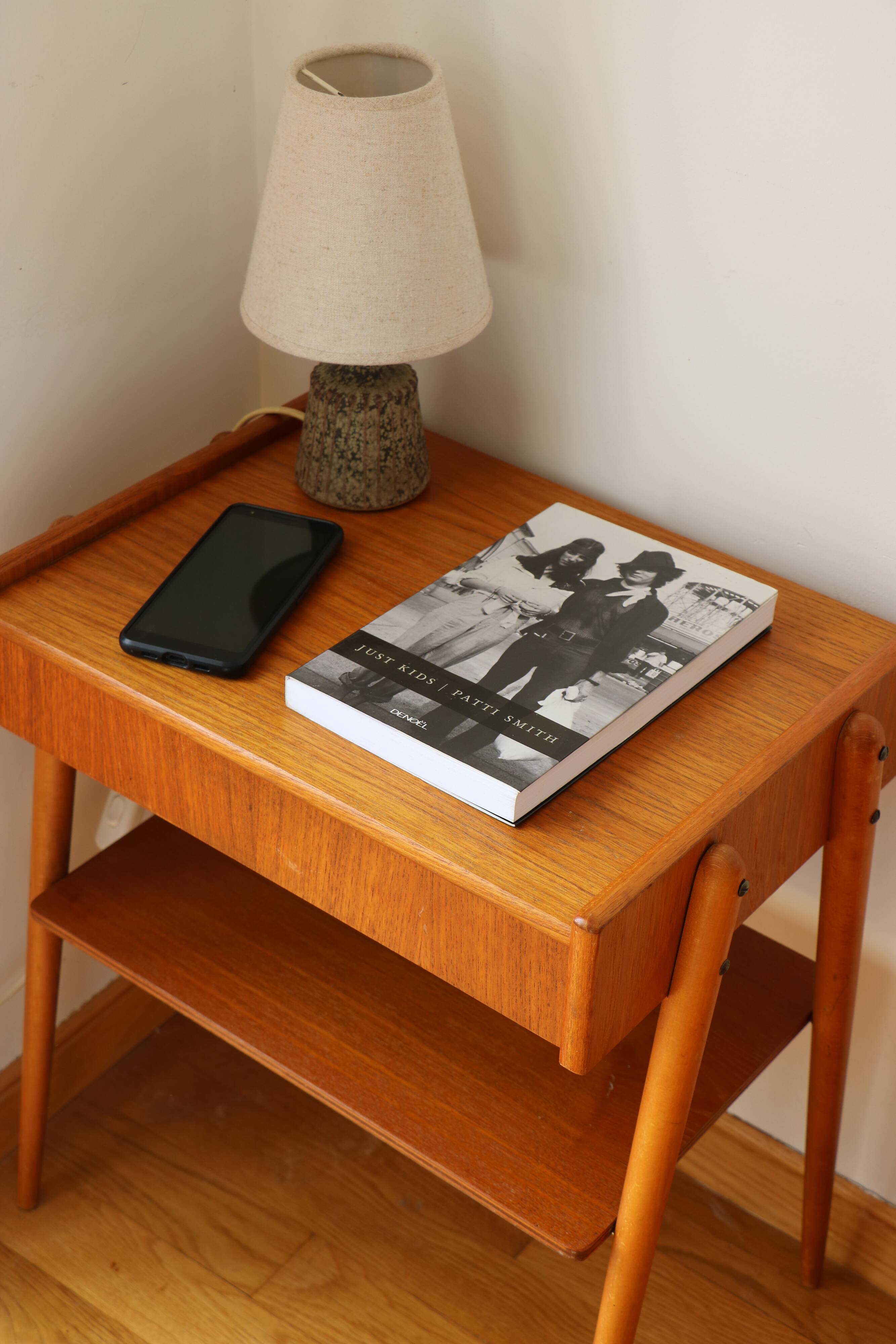 Pair of teak bedside tables, Carlström Möbelfabrik, Sweden 1960