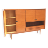 Large vintage highboard sideboard / wall unit made of teak from the 1960s