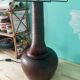 Large vintage ceramic floor lamp accolay & brutalist copper - 10