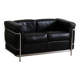 Canapé deux places vintage Cassina LC2 par Charlotte Perriand et Le Corbusier