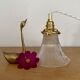 Vintage tulip walker in holophanous glass