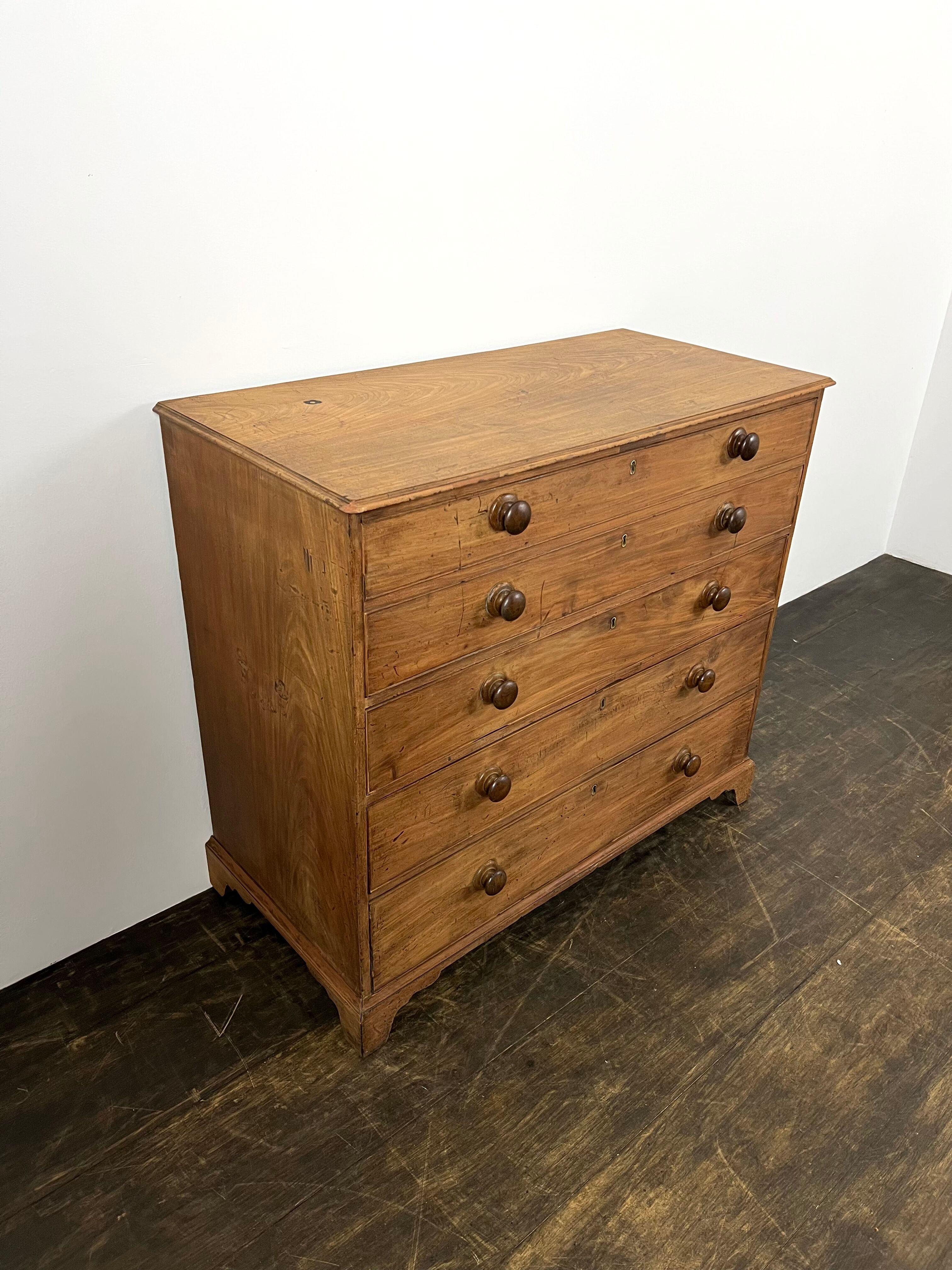 English bureau chest of drawers