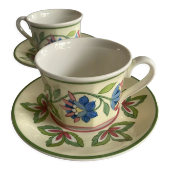 Tasses et sous tasses fiorita Villeroy & Boch