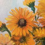 Tableau de Viollet F. "Bouquet de fleurs jaunes"